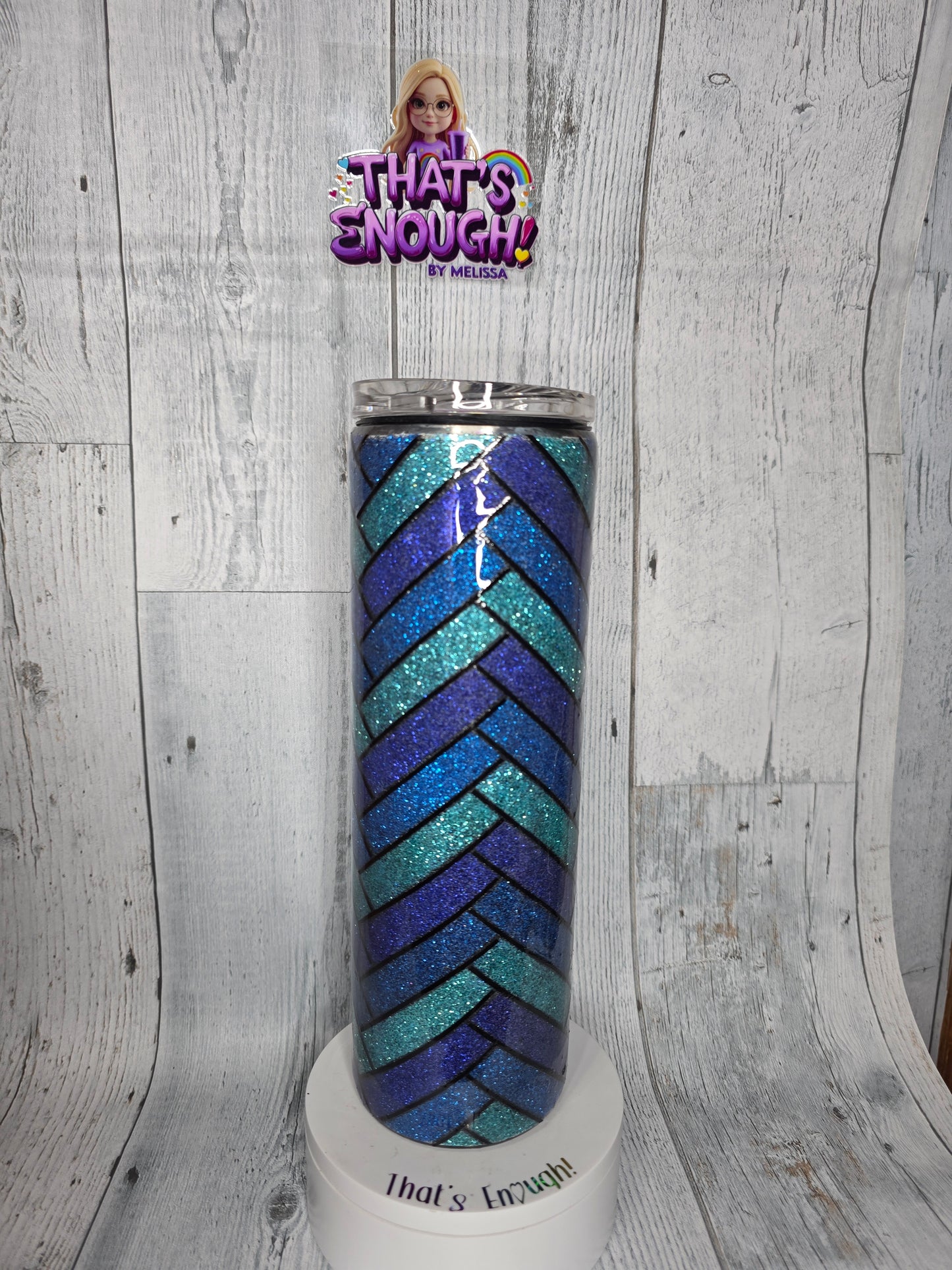 30oz skinny glitter