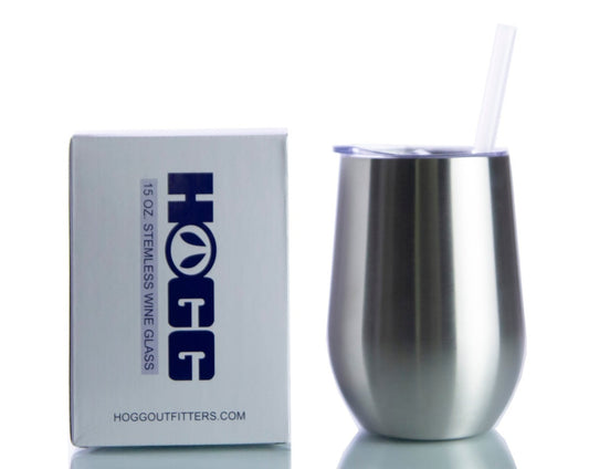 Customizable 15 oz stemless wine glass
